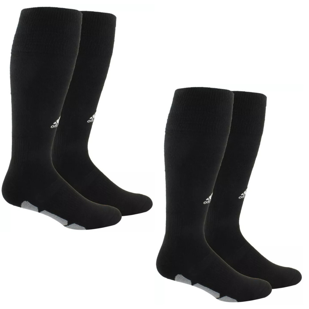 Adidas 2 Pairs Baseball Socks Over the Calf Men's M Black Aeroready Compression